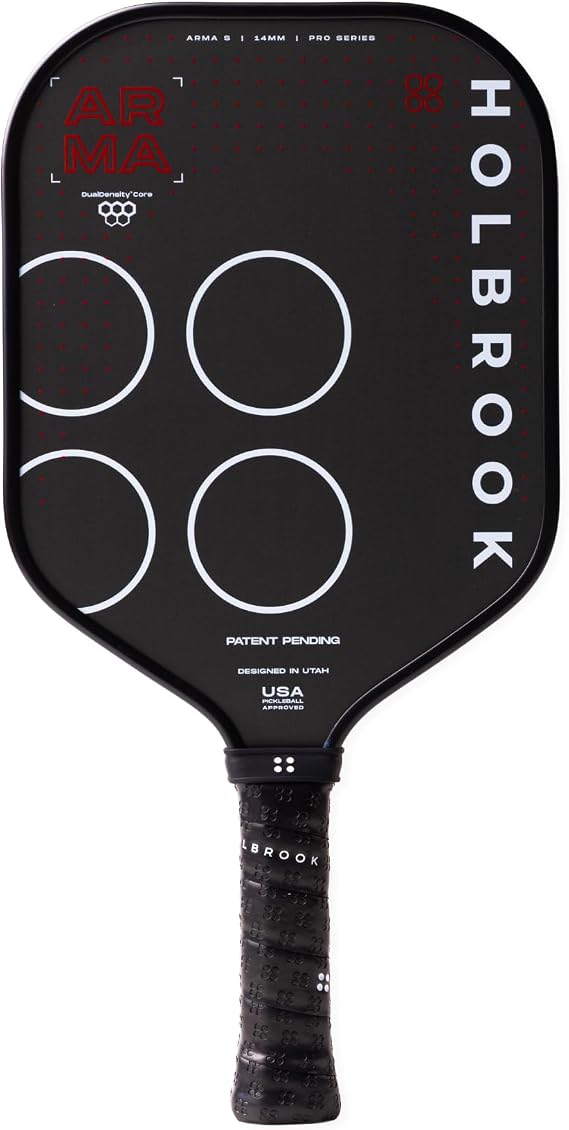 Holbrook ARMA Series Metallic Pickleball Paddle Carbon Fiber Paddle with Dual-Density Core | USAPA Approved for Tournament Play | Control & Power