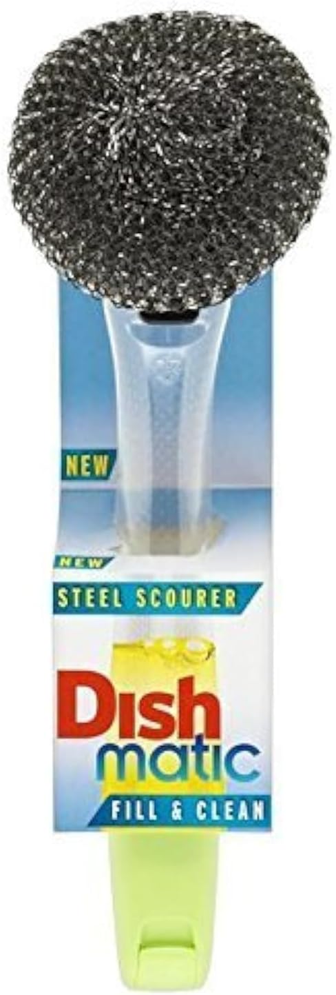 Dishmatic Filable Washing Up Brush With Steel Scourer by Dishmatic