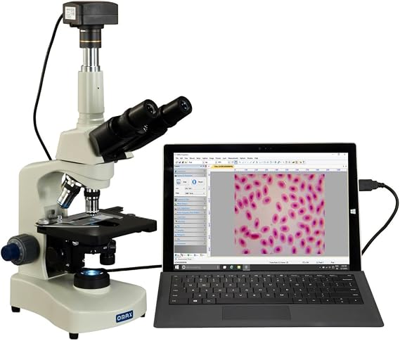 OMAX 40X-2500X Super Speed USB3 5MP Digital Phase Contrast Lab LED Trinocular Compound Microscope