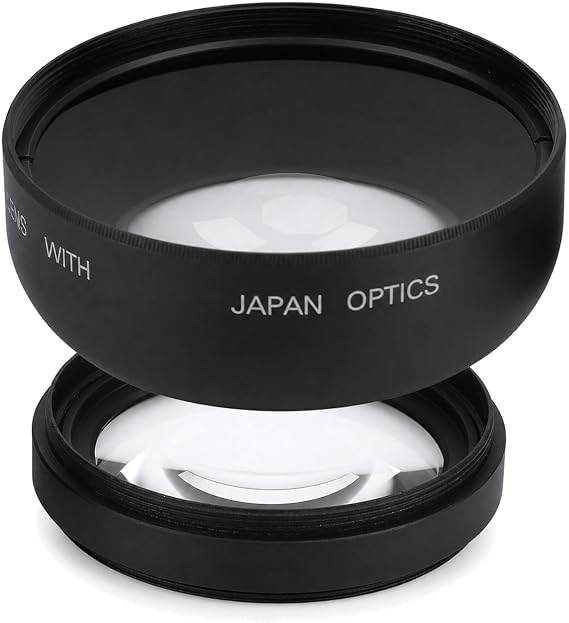 Universal Wide Angle Macro Lens - 52mm, 0.45X Magnification, Professional Optical Glass, Close Up, for Canon, Nikon, Sony 52mm Mount Cameras