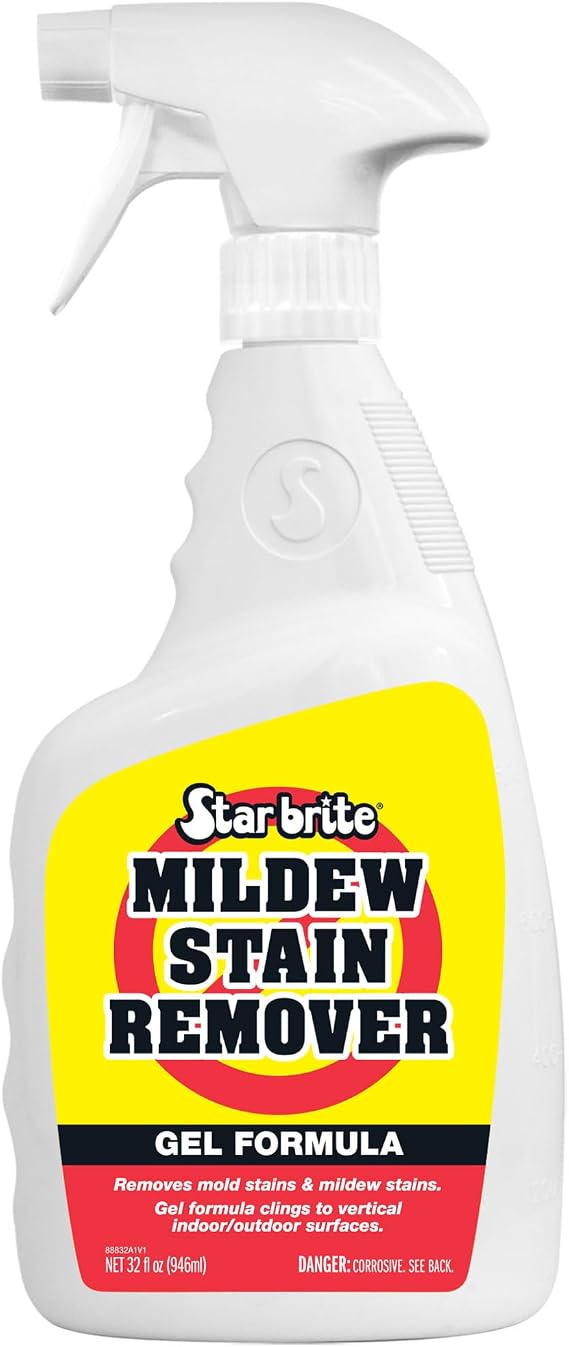 STAR BRITE Mildew Stain Remover Gel, Fast-Acting Mold & Mildew Cleaner