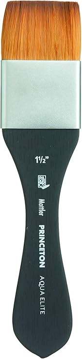 Princeton Aqua Elite, Series 4850, Synthetic Kolinsky Watercolor Paint Brush,Mottler, 1-1/2 Inch