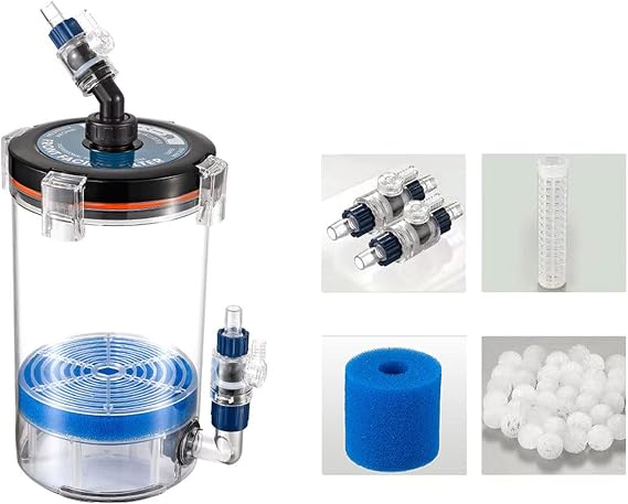 External Canister Filter Aquarium External Canister Filter Quiet Filter Bucket No Pump Suitable for Seawater Freshwater Fish Tanks Seaweed Tanks