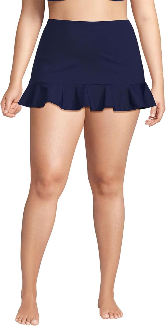 Lands' End Women's Ruffle Hem Swim Skirt