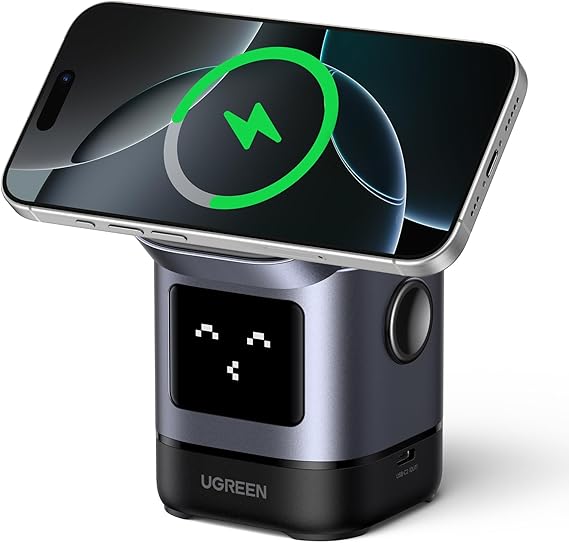 UGREEN Uno Qi2 15W 2-in-1 Foldable Wireless Charger Stand