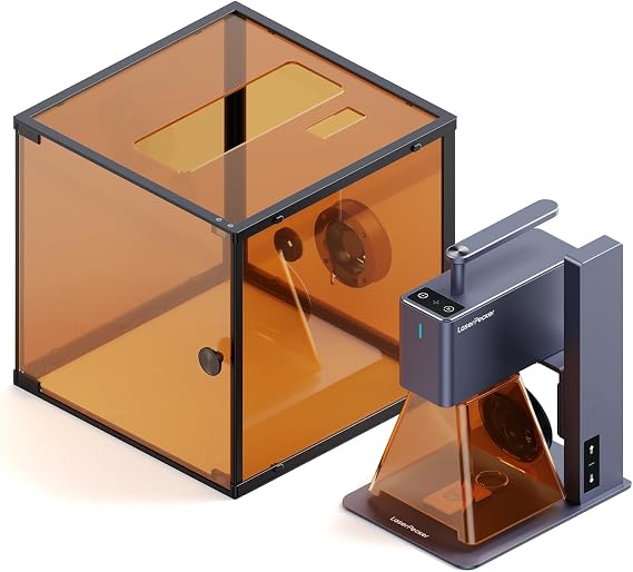 LaserPecker 2 Laser Engraver, Portable Laser Engraving Machine Laser Cutter, High Speed 600mm/s High Precision 0.05mm for Wood Leather Acrylic etc.