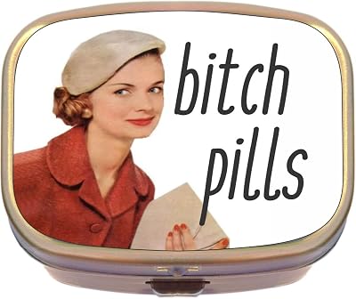 Bitch Pills Brass Rectangle Pill Box