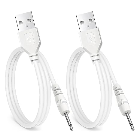 GWWJGSN 2 Pack MINI Massager Charger DC Charging Cable | Fast Charging - USB Charger Cord - 2.5mm, Compatible with Most Massage