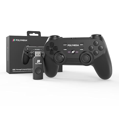 Polymega Universal Wireless Controller (WC02) - Low Latency Connection Over 2.4GHz Dongle Or Wired Connection