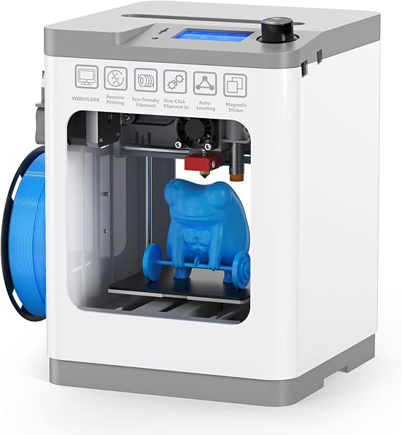 Entina Mini 3D Printers Tina2 Basic, Fully Assembled and Auto Leveling 3D Printer for Beginners and Kids, Easy Setup, Safe Design, High Precision Printing FDM Mini 3D Printer for Home & School