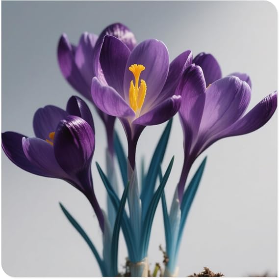 Crocus Bulbs/Saffron Crocus Bulbs -Resistant/Bedding/Gorgeous/Potted/Plants/Rhizome/Ornamental-8 Bulbs-G