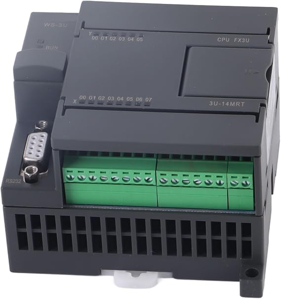 Programmable Logic Controller PLC, Stable Industrial Control Module with 8 in 6 Out RS485 Communication 24VDC Rail Mount Memory 8000 Steps for Factory Automation PCB 1pc
