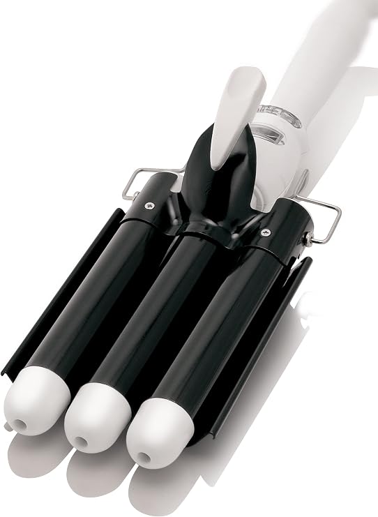 Asani Three Barrel Curling Iron Wand, 1 Inch Ceramic Tourmaline Hair Waver