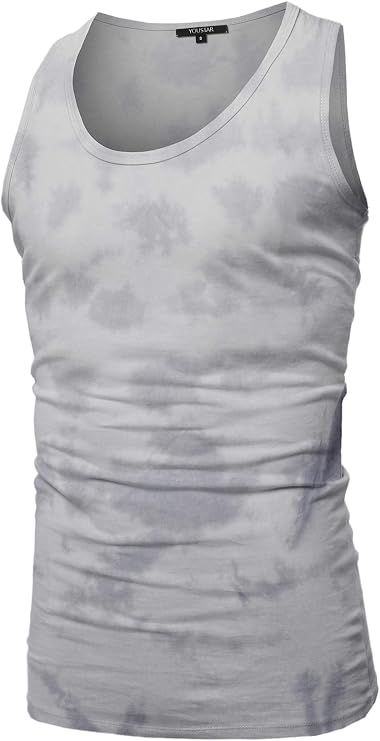 Youstar Men's Basic Solid Sleeveless Round Neck Muscle Tank Top