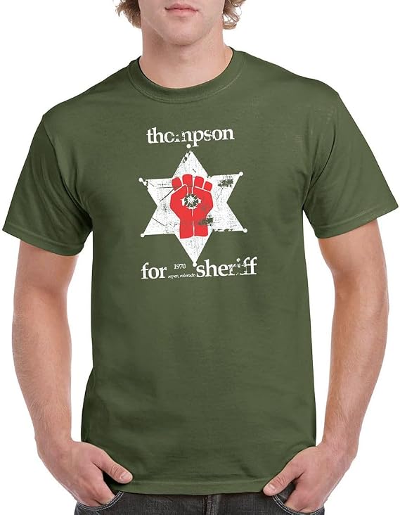 DIRTYRAGZ Men's Hunter S. Thompson Sheriff Gonzo T Shirt