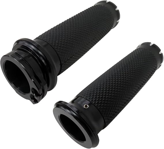 1" Black Handle Bar Hand Grips Motorcycle Hand Grips(Left and Right) Replacement for 2000 Suzuki Intruder 800 VS800GL