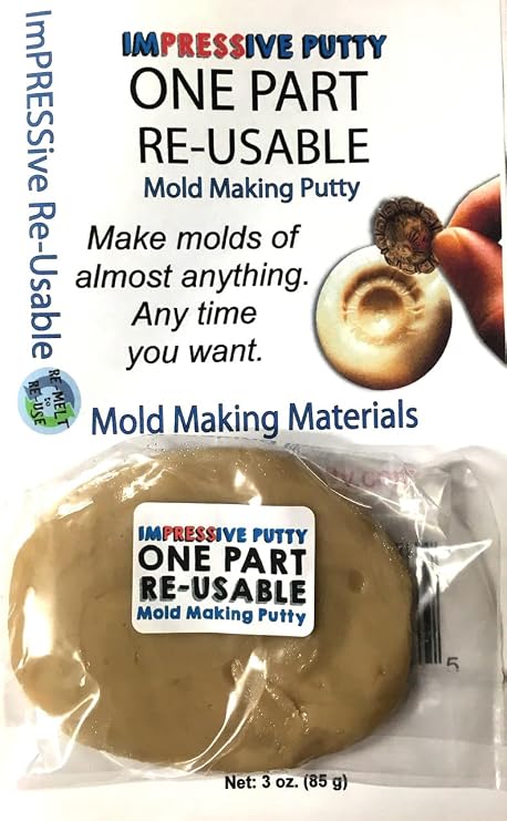 ComposiMold Impressive Reusable Mold Making Putty Thermoplastic Mold Putty for Resin, Epoxy, Polymer Clay, Wax, Soap, DIY Crafts Heat, Use & Reuse (1.5 oz (42 g))