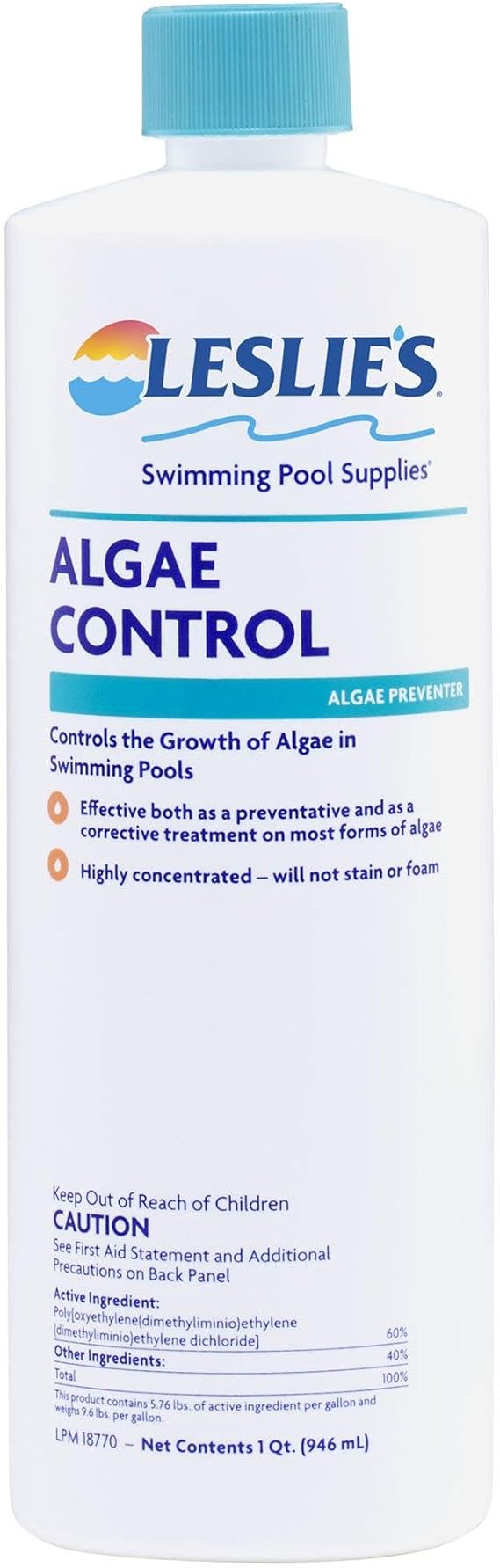 Leslies Algae Control Pool Algaecide and Algae Preventer - 1 Quart