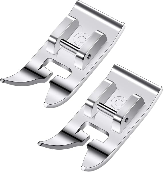2 PCS Universal General Purpose Sewing Machine Presser Foot Straight Stich Foot Zig Zag Foot Multifuncional Accessories Fits All Low Shank Singer, Brother, Janome, Babylock Sewing Machine