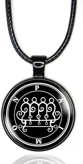 King Paimon Sigil Necklace Ars Goetia Demon Seal Occult Pendant Jewelry | Sigil Seal of Paimon Pendant, The Lesser Key of Solomon Lemegeton, Left Hand Path Satanic Demonic, Ars Goetia Occult Jewelry