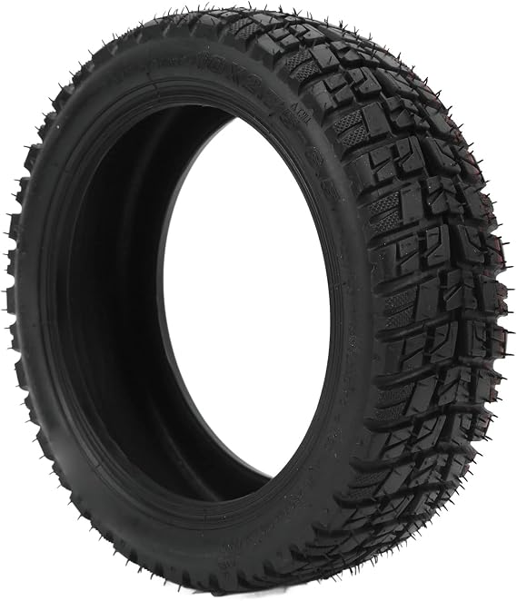 10x2.75-6.5 Tubeless Tire, 10 Inch Electric Scooter Tubeless Tire, Rubber Shock Absorption Tyre with Anti Slip Teeth for Electric Scooter with 10x2.756.5 Tyre