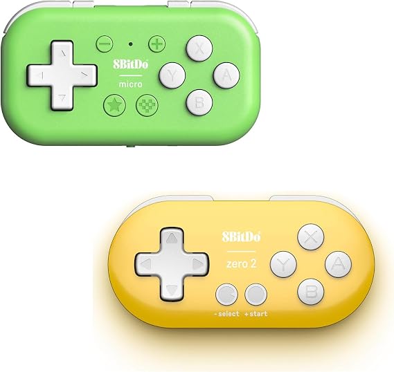 Nargos 8Bitdo Zero 2 & Micro Bluetooth Key Chain Sized Mini Controller for Nintendo Switch, Windows, Android and macOS