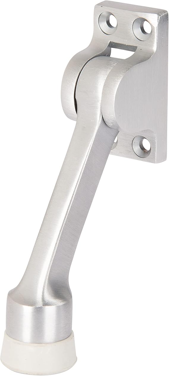 BRINKS Commercial 4" Kick-Down Door Stop, Satin Chrome, 1 Pack