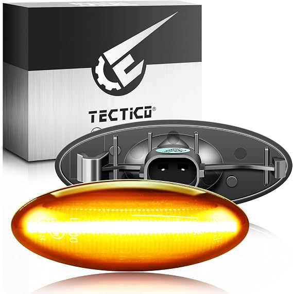 TECTICO LED Dynamic Side Indicator Side Marker Lamp Turn Signal Bulbs Canbus Compatible with Toyota Yaris COROLLA Auris Mk1 E15 RAV4 Mk3