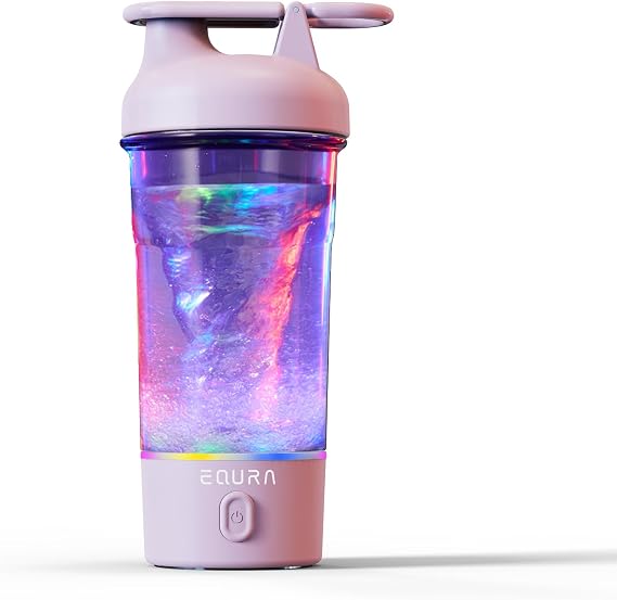 JOTER & LIBEAR Electric Protein Shaker Bottle, USB Rechargeable Pulse Protein Shake Mixer, Shaker Bottles for Protein Mixes and Meal Replacement Shakes, BPA Free, Waterproof, 25 oz (Pink)