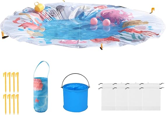 Beach Pool For Kids, Beach Puddle Pool Toddler, Portable Puddles For Baby, Waterproof Summer Outdoor Water Play Toy Picnic Travel Vacation Trip