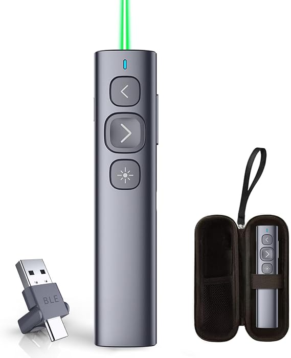 Norwii N95 Presentation Clicker with Red Laser Pointer for Presentations