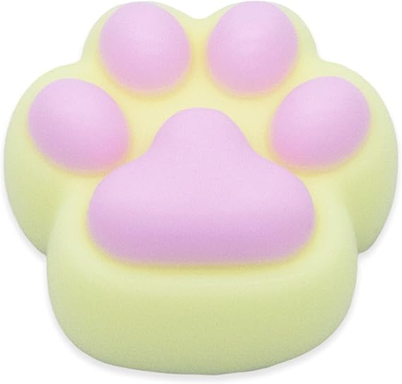 Cat Paw Taba Squishy Toy, Cute Handmade Silicone Toy with Jingle Charm, Fun and Cute Plaything, Sticky and Soft Stress Relief Fidget Sensory Toy, Squeeze Toy, Perfect Gifts for Adults