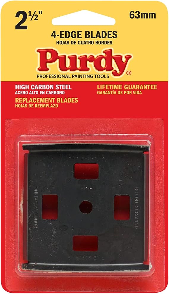 Purdy 144900535 Surface Prep Tools Premium 4-Edge Scraper Replacement Blade, 2-1/2 inch
