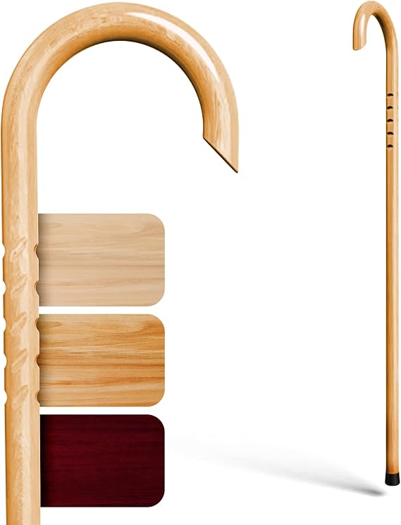 Cane Masters Everyday Walking Cane - Wooden Cane Ideal for Everyday Use for Men, Women and Seniors - Handmade in The USA with American Hickory
