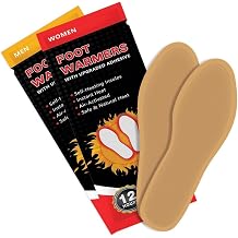 Abbie Home 10 Pairs Self-Heating Disposable Insole Foot Hand Wamer with Adhesive for Women & Men, Toe Warmers Insole Heating Patch for Hiking/Camping and Skating, Long Last 8-10 Hours (Men Size 8-10)