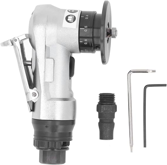 Mini Chamfering Machine, Portable Pneumatic Chamfering Tool 30000RPM C0.1 to C1.5 45 Degree Ultra Light Handheld Linear Air Beveling Tool for Trimming and Deburring
