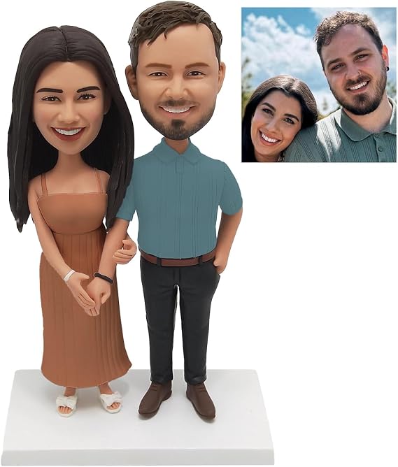 Custom Bobblehead, Personalised Bobblehead Dolls Handmade Figurine Sculpture from Your Photo, Action Figure Based on Your Photo, Gift for Boss Husband Friends Boyfriend (Style 2)