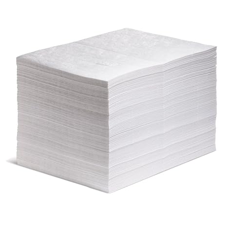 PIG Oil Mat - Oil-Only Absorbent Mat Pad - 200 Pads per Bag - 15" x 20" Pad - Absorbs up to 14 Ounces per Pad - MAT423