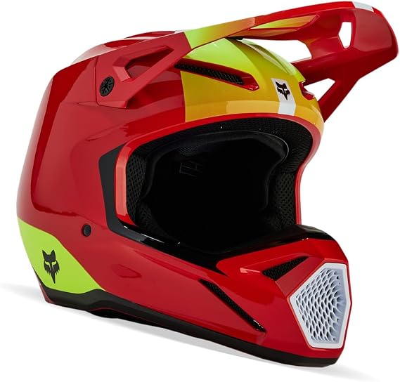 Fox Racing Unisex V1 Motocross Dirt Bike Helmet, Fluorescent Red, X-Small