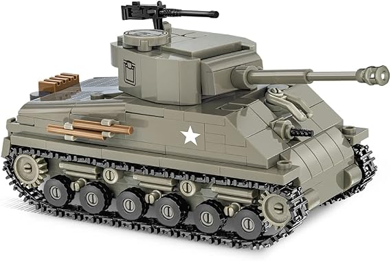 COBI Historical Collection M4A3E8 Sherman Tank, Unisex Children,Beige, 1:48 Scale