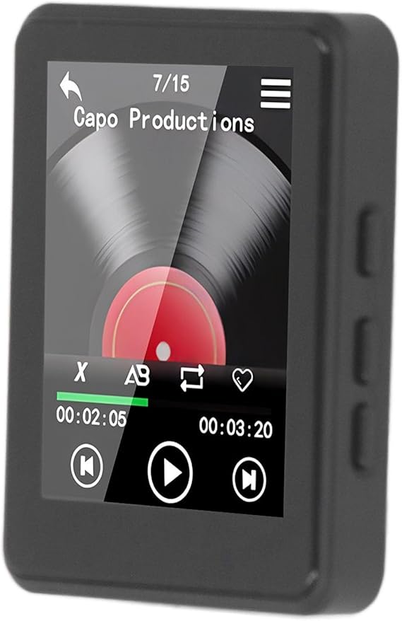 MP3 MP4 Player with Bluetooth, Portable Digital Music MP3 MP4 Player, 2.4 Inch Full Touch Screen, FM Radio, Recorder, E-book, Clock, Sports Running HiFi Music Player with 64G Memory Card