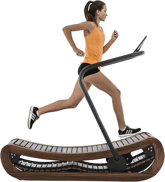 Sprintbok Curved Manual Treadmill by NOHrD - Walnut