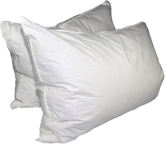 Hotel Feather and Down Standard Size Bed Pillow Set (2 Pack)