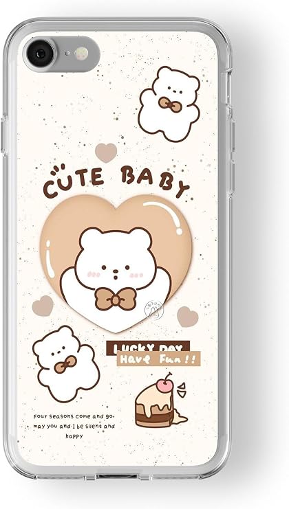iPhone 7 ve 8 ile Uyumlu Cute Baby Tasarım Baskılı Şeffaf Kılıf