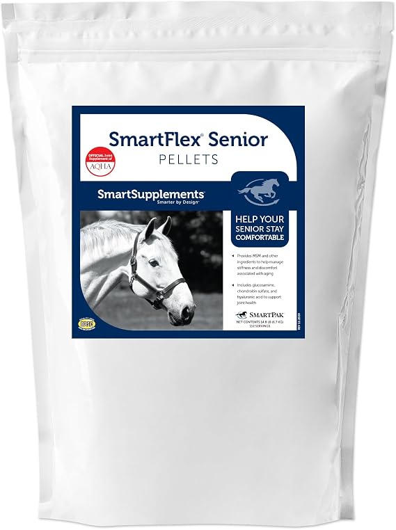 SmartEquine SmartFlex Senior Pellets | Horse Joint Supplement with Chondroitin Sulfate, Glucosamine and More | Joint Supplement for Senior Horses | 112 Servings | 14.8 lb Bag