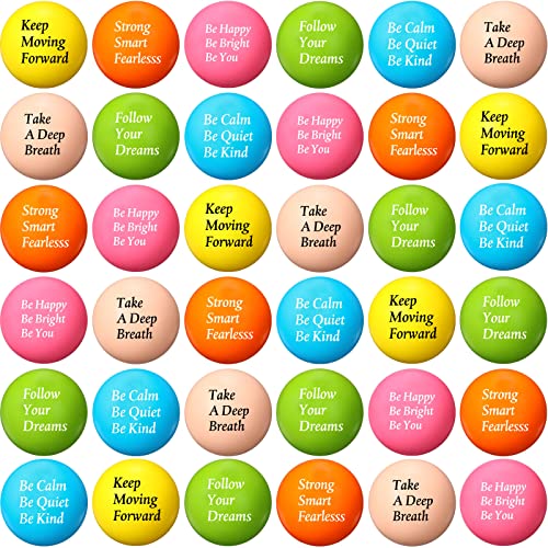 Aoriher 60 Pcs Motivational Stress Balls Quotes Inspirational Funny Colorful Foam Balls Bulk Hand Exercise Stress Relief Gift for Office Small Anxiety Toys for EncouragingMulti Colors,Classic