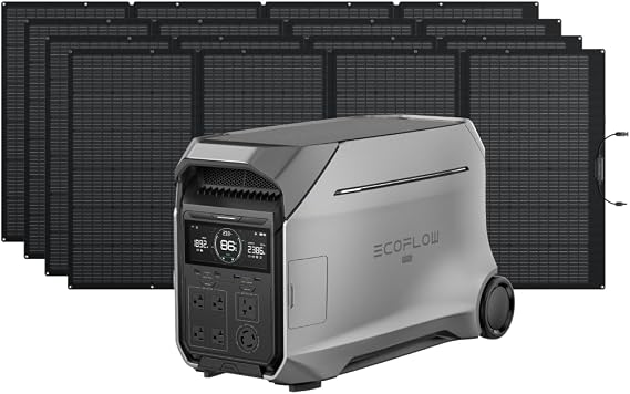 EF ECOFLOW DELTA Pro and 6 Solar Panels