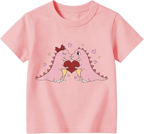 Valentines Heart Shirt for Kids-Boy Girl Valentines Day Short Sleeve Cute Tween Heart Tee Tops