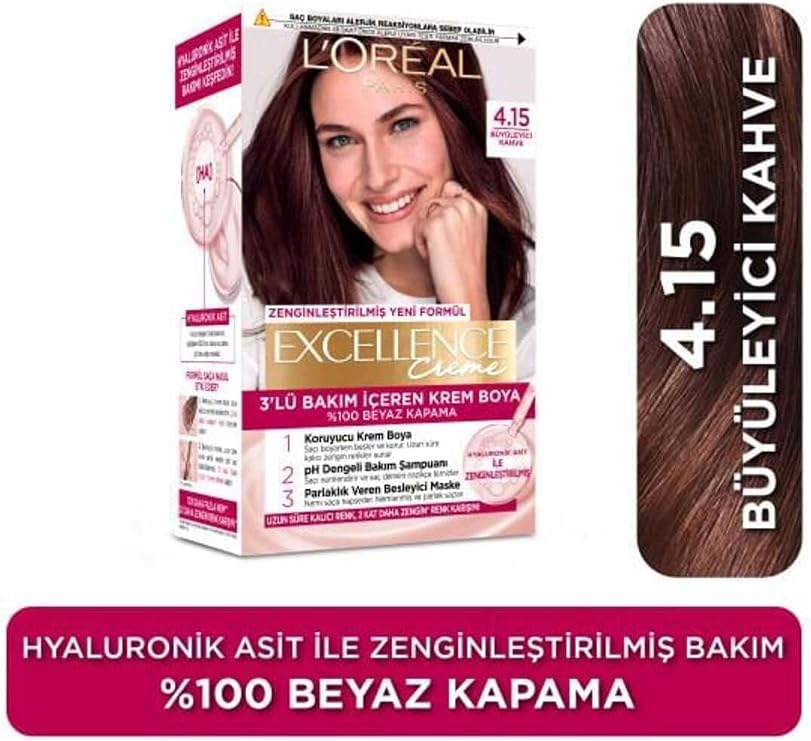 L'Oreal Paris L'Oreal Paris Excellence Creme 4.15 Büyüleyici Kahve Saç Boyası