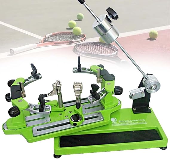Tennis Stringing Machine, 6-Point Fixed Badminton Racket String Machine, 360 Racquet Rotation/Anti Slip Durabl Pull Wire Restring Tools for Squash & Tennis & Badminton Racket